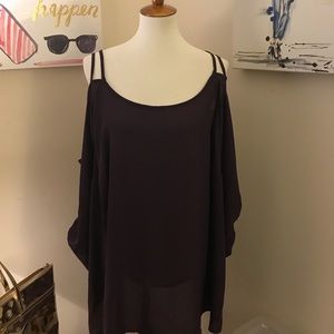 Purple 3/4 Strappy Blouse Size 3